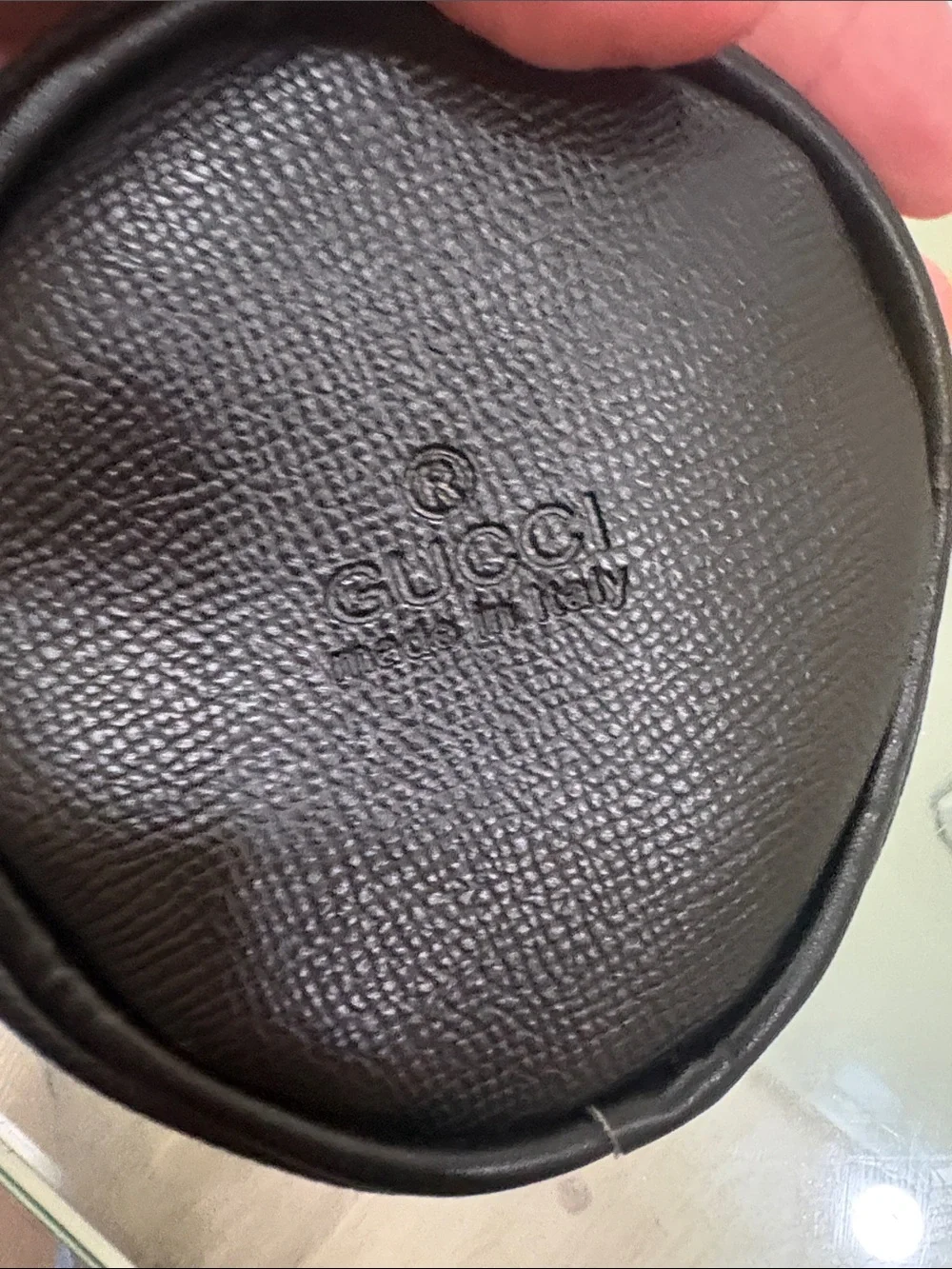 Leather Black Gucci Maxi GG coin purse leather black